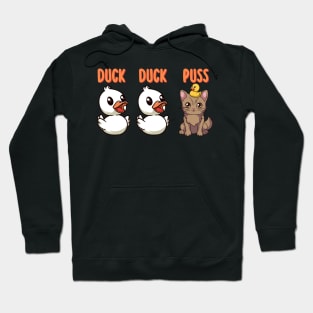 Funny Duck Cat Pun Meme Men Women Kids Funny Duck Hoodie